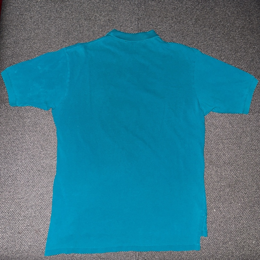 90s Polo Ralph Lauren Men's Teal Polo Shirt - Picture 5 of 5